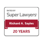 Super Lawyers 20 Years badge